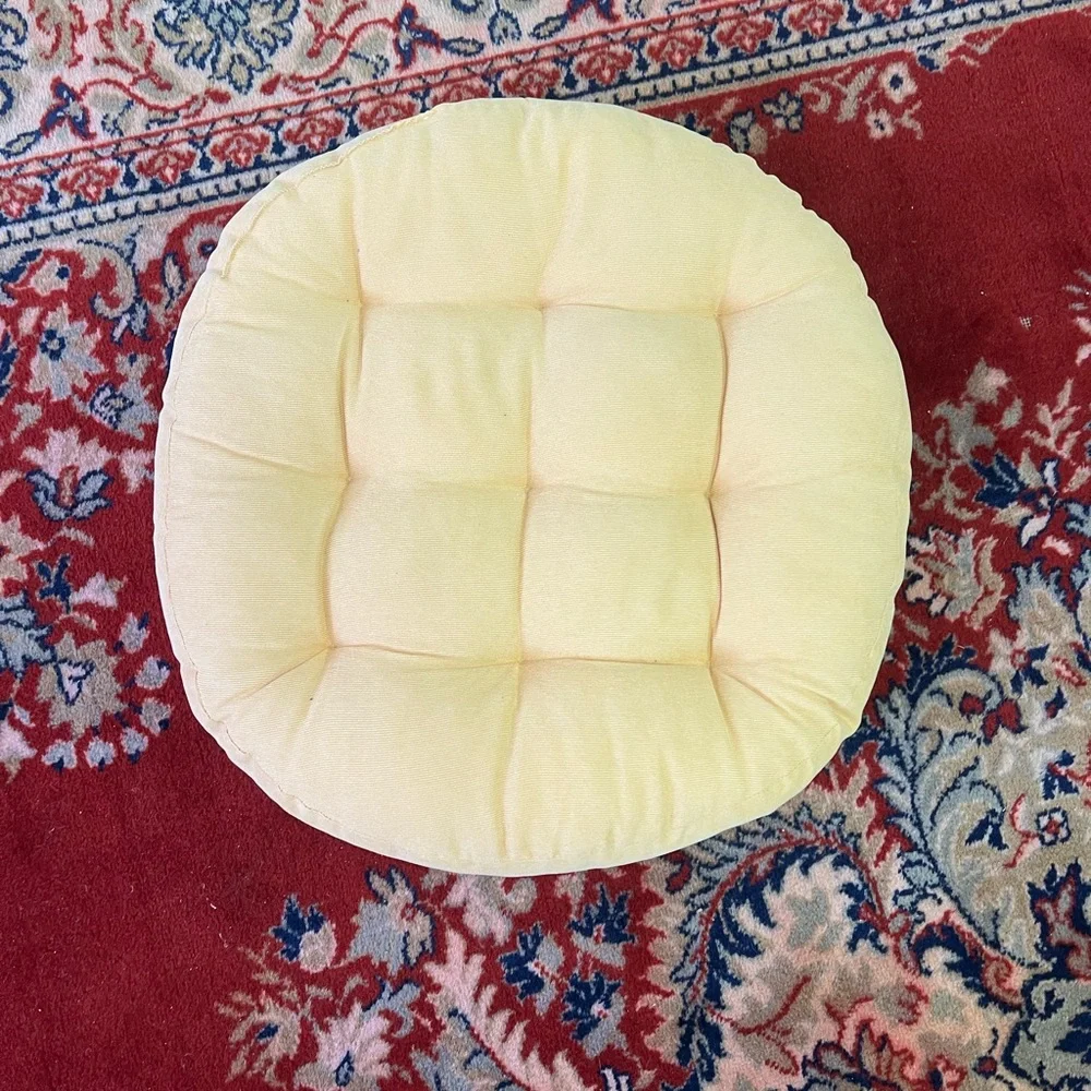 Corduroy mustard Cushion sitting pillow. For humans and pets